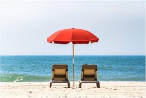 Chairs on beach
