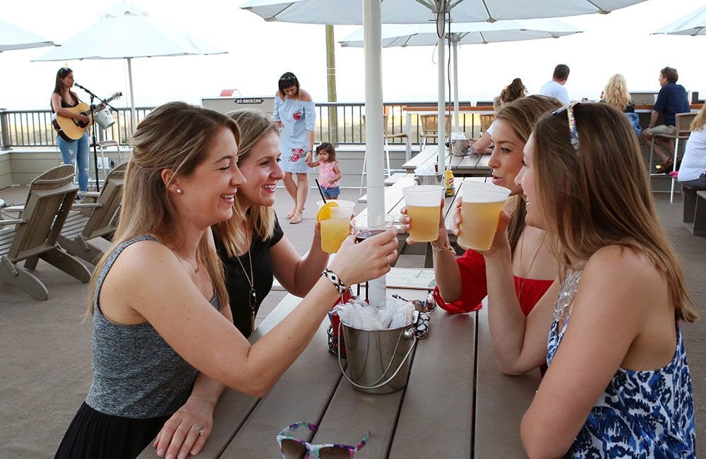 Women Drinking at Happy Hour at Harry's of Cape May.